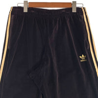 adidas Originals アディダス オリジナルス B&Y別注 ベロアトラックパンツ ブラウン ゴールド BK4563 Size O 福生店