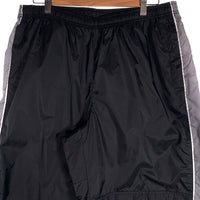 90's NIKE ナイキ サイドライン ポリエステル ナイロン イージーパンツ ブラック グレー ニーポケット タイ製 Size XL 福生店