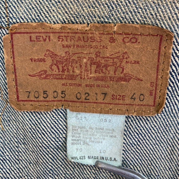 Levi's リーバイス　70505 ケアタグ Levi's リーバイス 70s 70505 4th フォース スモールe ケアタグ
