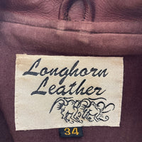 Longhorn Leather ロングホーンレザー シングル ライダースジャケット ブラウン size34 瑞穂店