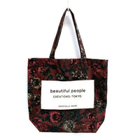 beautiful people ビューティフルピープル 花柄 トートバッグ ボルドー 瑞穂店