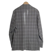 Brooks Brothers ブルックスブラザーズ ウール チェック柄 2B テーラードジャケット グレー REDA SUPER 110’S イタリア製 ネーム入り 薄手 Size 42R 福生店