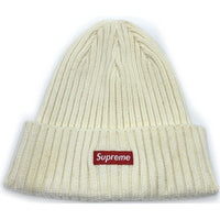 SUPREME シュプリーム 18SS Overdyed Ribbed Beanie オーバーダイ リブドビーニー ホワイト コットン 福生店