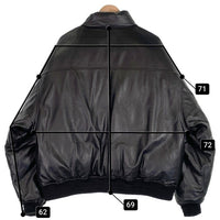 Evisen Skateboards エビセン スケートボード WYE'Ⅱ BE BACK LEATHER DOWN 羊革 ラムレザー ダウン ジャケット ブラック Size XL 福生店