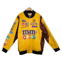 CHASE AUTHENTICS チェイス NASCAR M&M's レーシングジャケット イエロー ブラウン ワッペン リブ Size 2XL 福生店