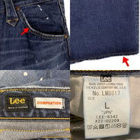 Lee リー COMPILATIONS ウエスタンデニムパンツ ワイド ジーンズ インディゴ ペンキ加工 LM9817 Size L 福生店