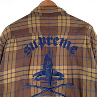 SUPREME シュプリーム 21SS HYSTERIC GLAMOUR ヒステリックグラマー Plaid Flannel Shirt チェック フランネルシャツ ブラウン ベージュ Size XL 福生店