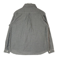 DANTON ダントン JD-3568 丸えりチェックシャツ ホワイトxブラック size40 瑞穂店