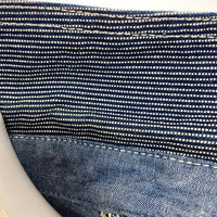 FLAT HEAD フラットヘッド ピンヒッコリー ワークシャツ ネイビー ホワイト CO-10W Size 36 瑞穂店