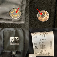 ennerre エネーレ ナイロン ウール ベンチコート ブラック 中綿 NR32JX03 Size 52 福生店