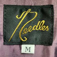 Needles ニードルズ S/S Classic Shirt-CU/R/S ORNAMENT Jq オープンカラーシャツ ジャカード 半袖 ネイビー パープル MR131 Size M 瑞穂店