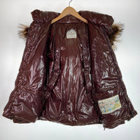 MONCLER モンクレール ROD ロッド ファー ダウンジャケット ワイン size0 瑞穂店