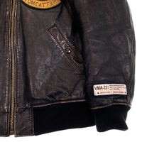 AVIREX アヴィレックス エイジドレザーブルゾン トムキャット ブラック リブ 783-2250010 Size XL 福生店