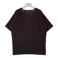 HOMME PLISSE ISSEY MIYAKE オムプリッセイッセイミヤケ HP46JK128 プリーツ 半袖 Tシャツ ダークブラウン size4 瑞穂店