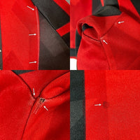 LOTTO ロット ACミラン 93-94 ホーム ブランク ユニフォーム ワッペンロゴなし レッド×ブラック size- 瑞穂店