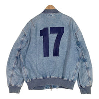 DIESEL ディーゼル D-VINZ Bomber Jacket デニム ボンバージャケット リブブルゾン ライトブルー 大谷サテンワッペンカスタム品 Size L 福生店