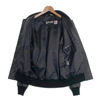 Schott ショット Leather Varsity Jacket 羊革 レザー ヴァーシティー ジャケット ブラック 7571 USA製 Size 38 福生店