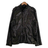 7 Diamonds M-65型 レザーフィールドジャケット ブラック Size 3XL 福生店