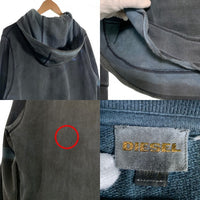 DIESEL ディーゼル Archive Half Zip Hoodie アーカイブ ハーフジップ フーディー プルオーバースウェットパーカー カーキ USED加工 Size L 福生店