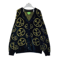 HUF ハフ BLAH KNIT CARDIGAN ニットカーディガン ブラックxイエロー sizeM 瑞穂店