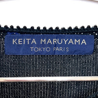 KEITA MARUYAMA ケイタマルヤマ ビーズライン ノーカラーカーディガン ブラック size不明 瑞穂店