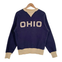 WAREHOUSE ウエアハウス OHIO 両V クルーネックスウェットトレーナー フェルトワッペン ネイビー Size 42 福生店