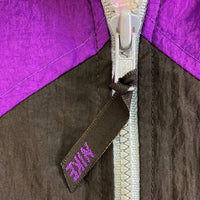 NIKE ナイキ 90's 銀タグ IOWA BASKETBALL ロゴ刺繍 切替 ナイロンジャケット パープル sizeXL 瑞穂店