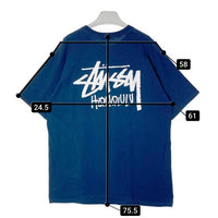 STUSSY ステューシー ハワイ限定 HONOLULU プリントTシャツ ネイビー sizeL 瑞穂店