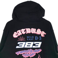 HIDE AND SEEK ハイドアンドシーク DUSTYCHAMP ダスティチャンプ Flame Hooded Sweat Shirt フレイム プルオーバースウェットパーカー ブラック Size M 福生店