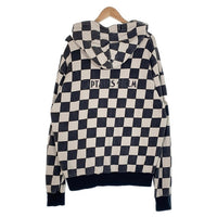 CAPTAINS HELM キャプテンズヘルム 24SS CHECKER HOODIE チェッカーフラッグ プルオーバースウェットパーカー ウォッシュ加工 ブラック ホワイト Size L 福生店