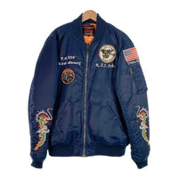 Schott ショット スーベニア MA-1 ナイロン フライトジャケット ネイビー 3162036 Size L 福生店