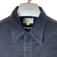 BUZZ RICKSON'S バズリクソンズ BR26081 ヘリンボーン コットンツイル 長袖ワークシャツ ブラック size15-15 1/2 瑞穂店