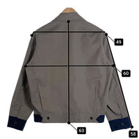 60-70's 2トーン ワークジャケット ジップアップ グレー ネイビー コットン ポリエステル TALON Size 40 福生店