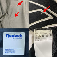 Reebok リーボック セットアップ ナイロン トラックジャケット パンツ ブラック CE4995 Size L 福生店