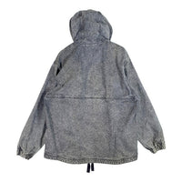 Woolrich ウールリッチ CORDURA DUCK ANORAK コーデュラ ダック アノラックフーディー ケミカルウォッシュ インディゴブラック コットン ナイロン WJOU0158 Size L 福生店