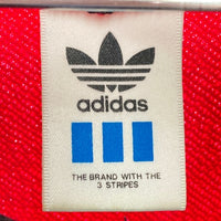 adidas アディダス デサント製 カラー切替 プルオーバーパーカー ブラックxレッド sizeM-L★汚れ有 瑞穂店