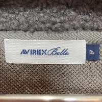 AVIREX アヴィレックス 602919302 STAND HALF ZIP BOA PULLOVER ハーフジップ ボア フリースジャケット グレー sizeF 瑞穂店