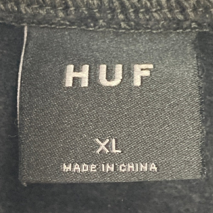 HUF ハフ DISTRESSED LOGO HALF ZIP ハーフジップ プルオーバー
