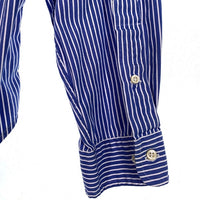 Ralph Lauren ラルフローレン CLASSIC FIT ボタンダウン ストライプシャツ ブルー ホワイト Size 16 福生店