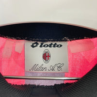 Lotto ロット ACミラン 93-94 ホーム 長袖 ユニフォーム ブラックxレッド size- 瑞穂店