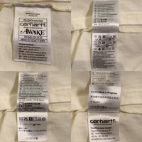 Carhartt W.I.P カーハート AWAKE NY アウェイク POKET T-SHIRT ポケットTシャツ バックプリント ホワイト Size L 福生店