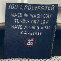 STUSSY ステューシー 90s OLD USA製 袖ライン リフレクター ウインドブレーカー ポリエステル トラックジャケット ロゴ刺繍 ブラック sizeL 瑞穂店