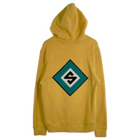 STUSSY ステューシー プルオーバースウェットパーカー イエロー バックパイルSロゴ Size M 福生店