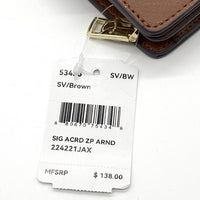 COACH コーチ 53436 ミディアム コーナー ジップ ウォレット 二つ折り財布 ブラウン 福生店