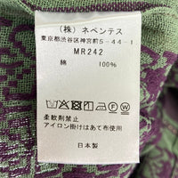 Needles ニードルズ 23SS Cabana Shirt カバナシャツ 開襟 半袖 ジャカード グリーン パープル MR242 Size M 瑞穂店