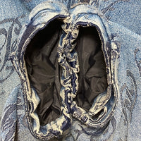 PELLE PELLE ペレペレ ジャカード ジップアップ デニムパーカー ジャケット インディゴ Size XXL 瑞穂店