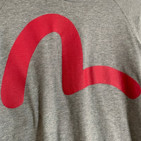 EVISU エヴィス カモメプリント ロングスリーブ ロンT 長袖 Tシャツ グレー Size 40 福生店