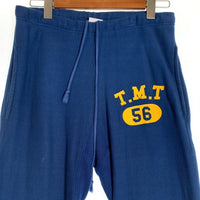 TMT ティーエムティー Champion チャンピオン T.M.T 56 プリント リバースウィーブ スウェットパンツ ダメージ加工 ブルー Size M 福生店