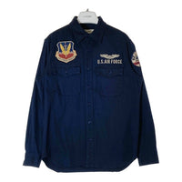 AVIREX アヴィレックス 6175148 USAF 70th ANNIVERSARY ミリタリーシャツ ネイビー sizeL 瑞穂店