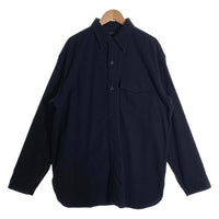 LENO リノ CPOシャツ ブラック ウール コットン カシミヤ 日本製 H2202-SH010 Size 3 福生店